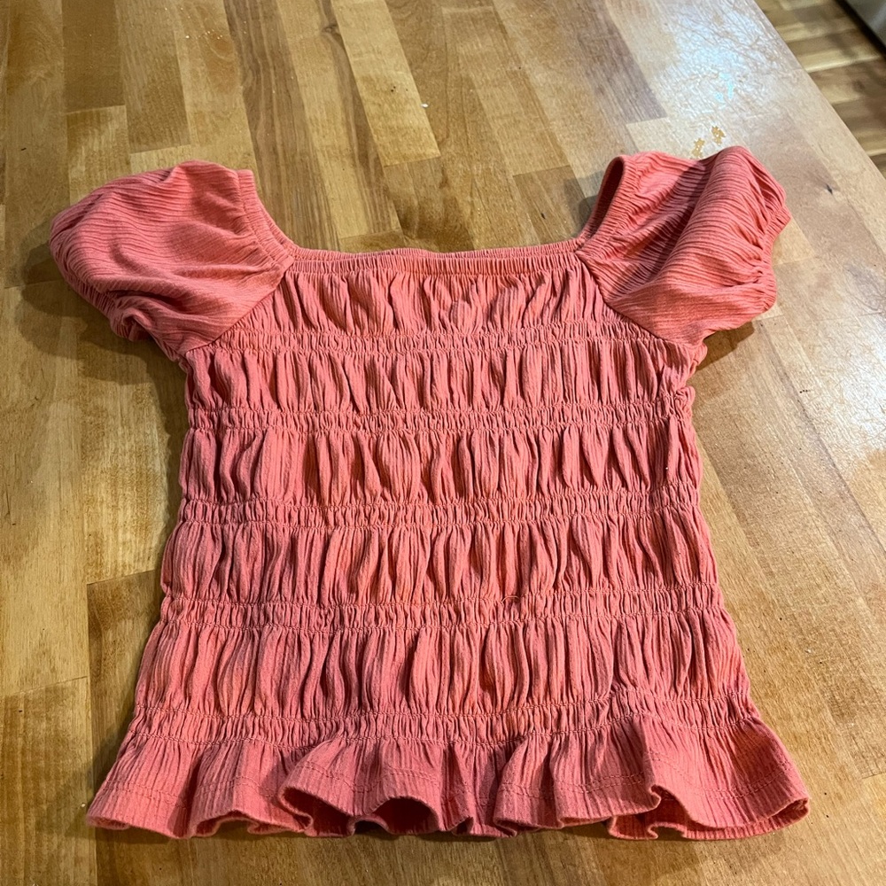 Coral Kids Smocked Top